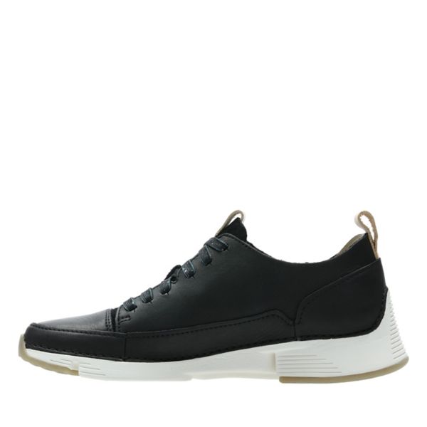 Clarks Womens Tri Spark Flat Shoes Black | CA-3924810